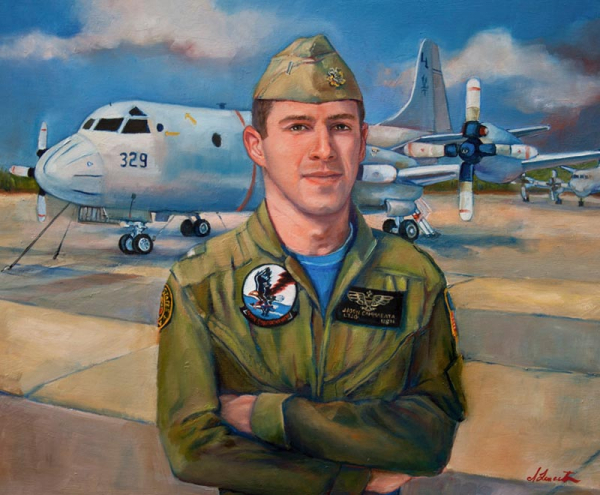 Lt. Jason Cammarata and P3 Lt. Jason Cammarata and P3, 24" x 20" oil on linen