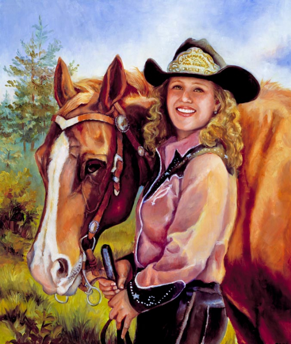 Queen Kristen and Big Queen Kristen and Big, 20" x 24" oil on linen